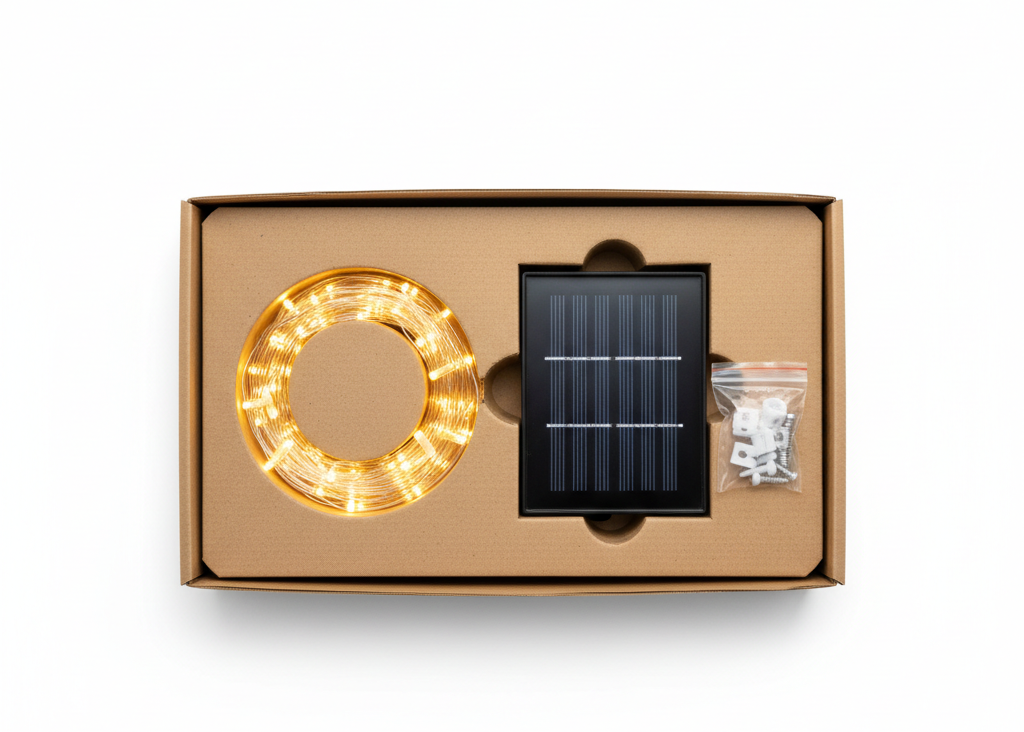 Pack guirlande solaire G40 avec fixations Lumivana