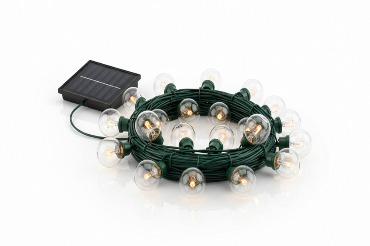 Guirlande solaire G40 10 mètres pour terrasse et pergola Lumivana