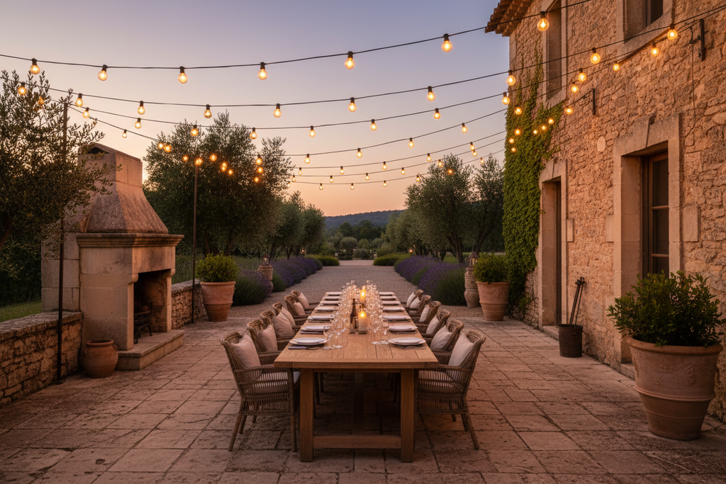 Guirlande G40 PRO 15,5m - espace réception bastide